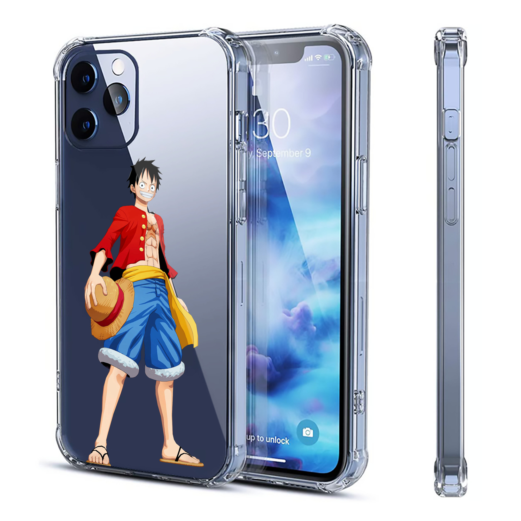 （画像用） ワンピース モンキー・D・ルフィ ONE PIECE Monkey D. Luffy 【iPhone 12シリーズ対応】透明スマホケース（クリアソフトケース）
